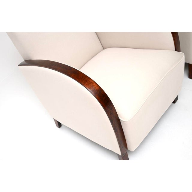 Wood Swedish Art Deco Lounge Chairs in Satin Birch, 1930, Set of 2 For Sale - Image 7 of 10