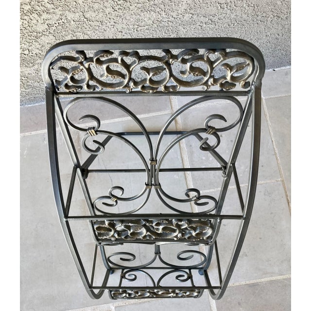 Late 20thCentury Spanish RevivalInspired Steel & Cast Iron Easel Back