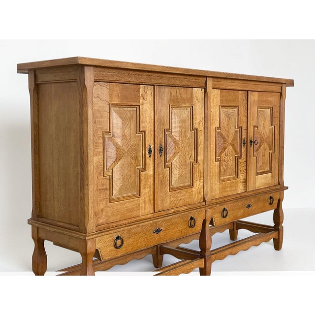 Vintage Oak Sideboard by Henning Kjærnulf for Nyrup Furniture Factory, Denmark, 1960s For Sale - Image 10 of 18
