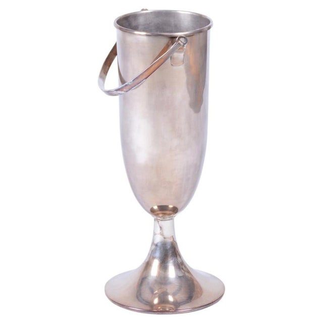 Art Deco Standing Champagne Cooler in Silver-Plated Metal, France, 1920s For Sale - Image 15 of 15