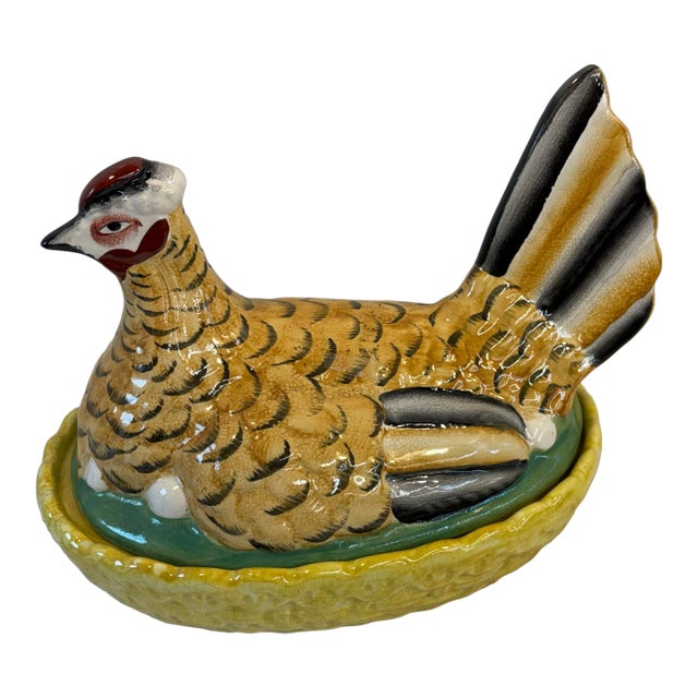 Antique English Staffordshire Hen on Nest Tureen For Sale