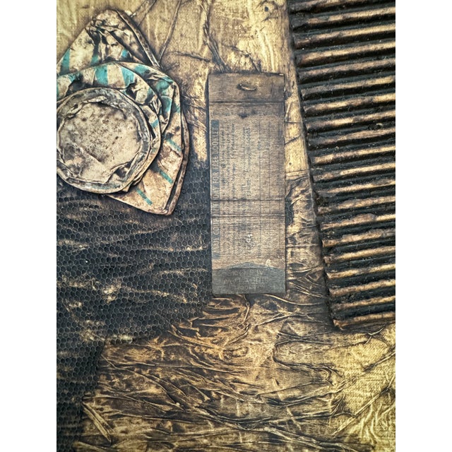 1970s Vintage, Abstract Composition Framed Art by James Thomas , 1970 For Sale - Image 5 of 11