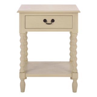 Athena Bobbin Accent Table in Sand For Sale