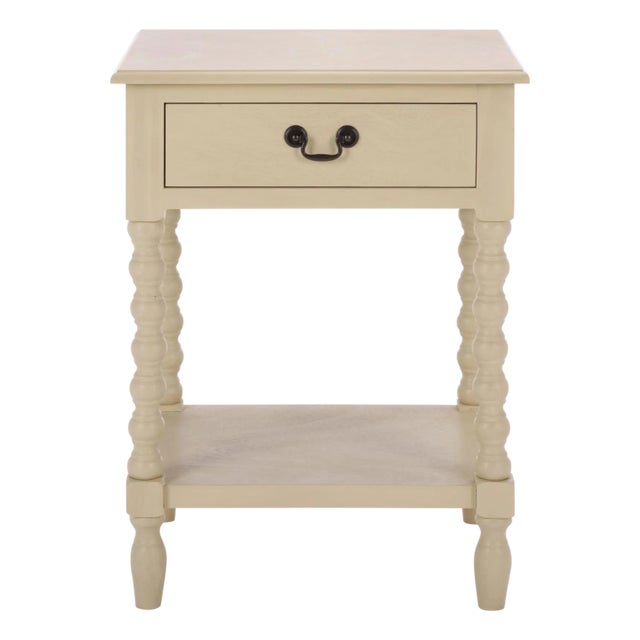 Athena Bobbin Accent Table in Sand For Sale