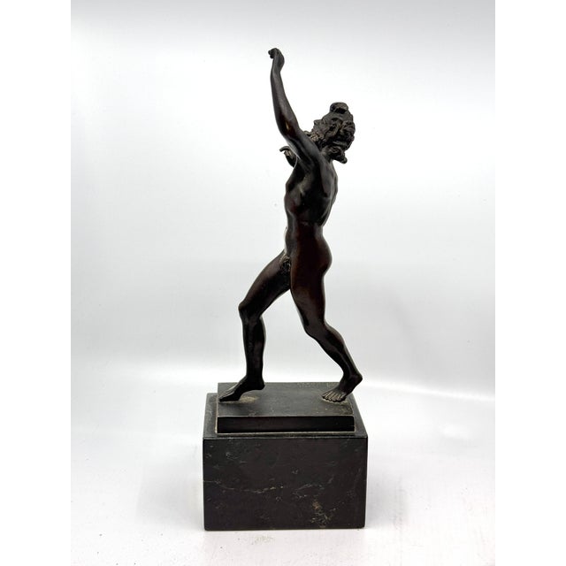German Foundry NeoClassical Grand Tour Bronze of the Neapolitan Dancing Faun For Sale - Image 4 of 12