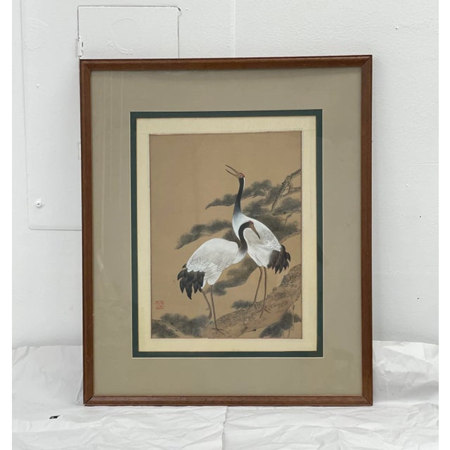 1970s Vintage Mid Century Modern Framed Art For Sale - Image 5 of 6