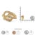 Early 21st Century 14K Yellow Gold Plated .925 Sterling Silver 1/3 Cttw Round Diamond Crisscross Engagement Ring Bridal EVS1010 For Sale - Image 5 of 5