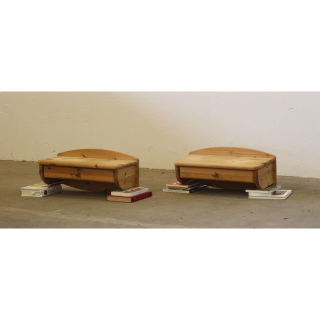 Danish Wall Hanging Bedside Tables in Pine, 1970s-1980s, Set of 2 For Sale - Image 17 of 17