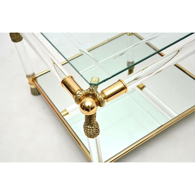 Vintage Spanish Acrylic and Glass Side Tables from Curvasa, 1970s, Set of 2 For Sale - Image 9 of 10