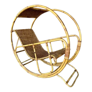Franco Benttonica Dondolo Rattan Rocking Chair