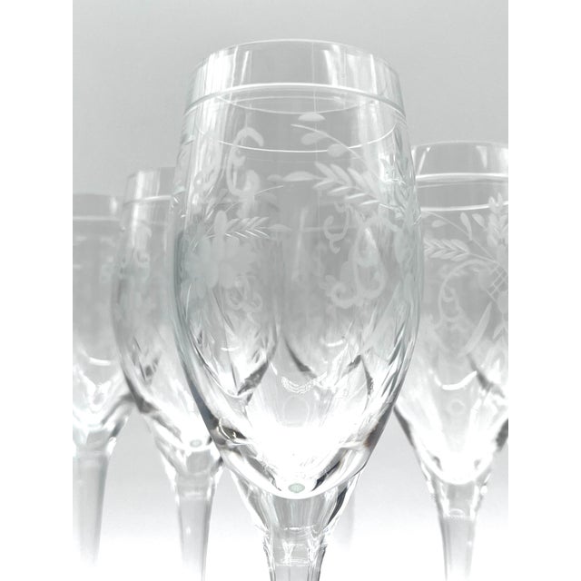 Antique 19th Century Lead Crystal Hand-Cut Sherry Goblets, England, Set of 6 For Sale - Image 15 of 16