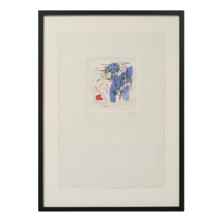 Fritz Winter, Blue, Brown, Red, Black, Etching, Framed For Sale