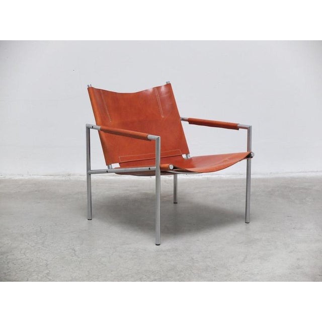 SZ02 Lounge Chair in Cognac Leather by Martin Visser for T Spectrum, 1960 For Sale - Image 13 of 18