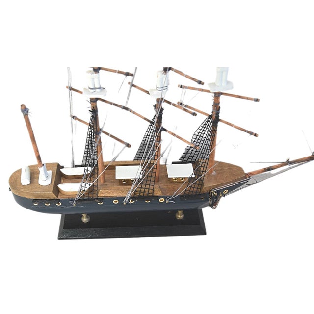 Mid 20th Century Vintage Model Ocean Ship Galleon Frigate For Sale - Image 5 of 5