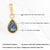Handcrafted Natural Pear-Cut Blue Sapphire Solitaire Pendant in 14k Yellow Gold For Sale - Image 12 of 15