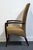 Brown Hickory White Contemporary Modern Upholstered Dining Arm Chairs For Sale - Image 8 of 9