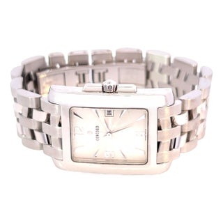 Late 20th Century Concord Estate Unisex Wristwatch 6.5" Stainless Steel 18 MM For Sale
