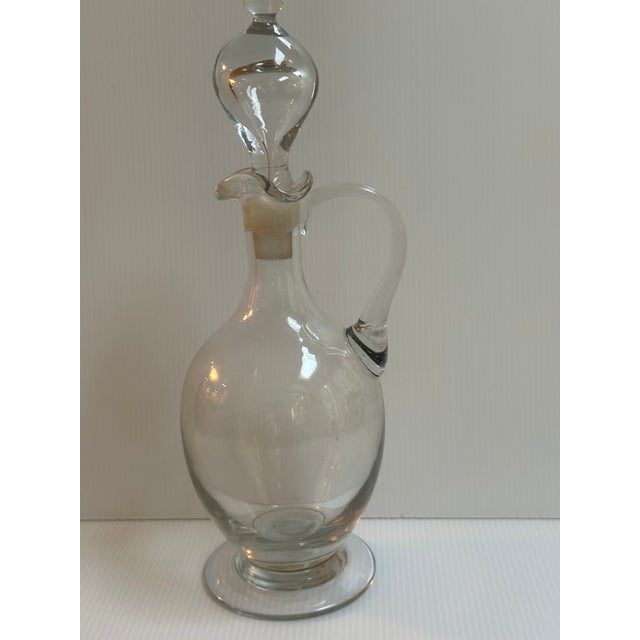 Vintage Berry Brothers Magnum Champagne Decanter Clear Crystal Glass With Stopper 12" Tall For Sale - Image 4 of 18