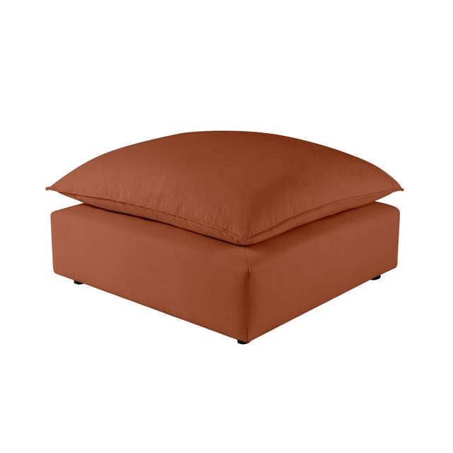 Cali Rust Performance Fabric Ottoman For Sale In Los Angeles - Image 6 of 6