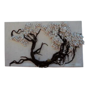 Vintage Hand Made Fiber Art Weaving Joshua Tree Wall Art