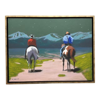 Night Trail Contemporary Oil Painting For Sale