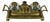 19th Century Victorian Brass Double Inkwell & Candle Holder Set: English Antique For Sale