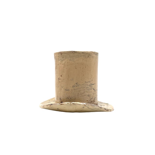 Large White Ceramic Top Hat Sculpture, France, 1950s For Sale - Image 3 of 18