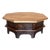 Spanish Fir and Walnut Octagonal Table Special Design Restored Wax Polished For Sale