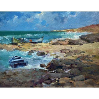 Oil Painting Freedom Over the Sea Yuriy Suprunchuk For Sale