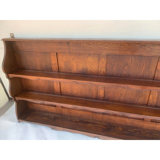 Oak Wall Shelf with Open Shelves, 1950s For Sale - Image 15 of 18