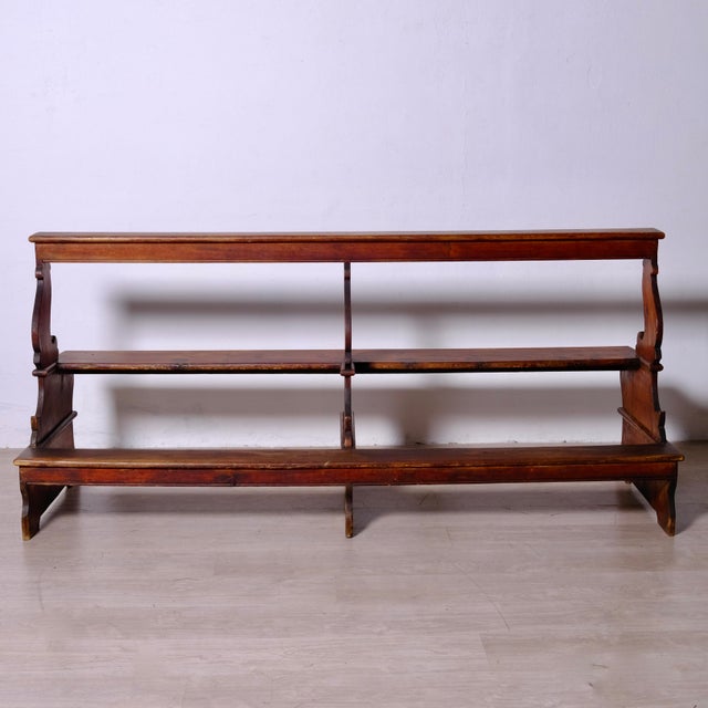 Antique 18th Century Wooden Kneeling Bench, Italy For Sale - Image 9 of 17