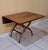 Mid-Century Modern MCM Adjustable Elevator Table Coffee to Dining Solid Wood Drop Leaf X‑Frame Base For Sale - Image 3 of 10