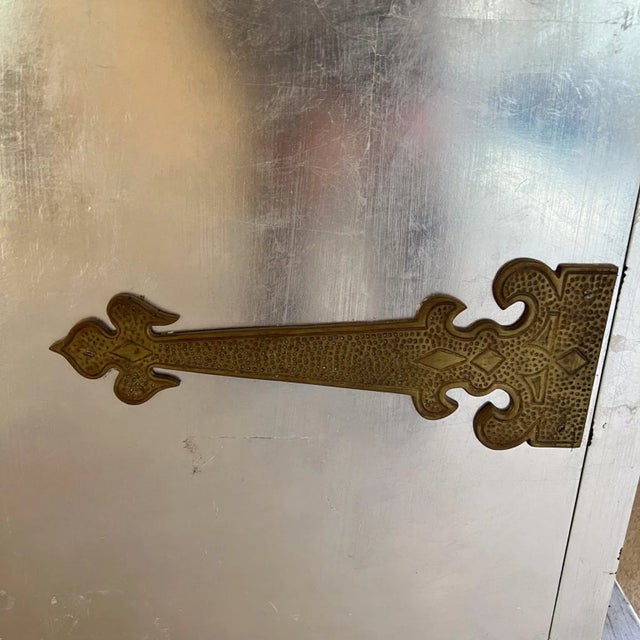 AMBIANIC presents Frank Kyle Asian inspired design clean modern. Solid mahogany wood with original unrestored silver leaf...