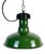 Industrial Green Enamel Factory Pendant Lamp, 1960s For Sale
