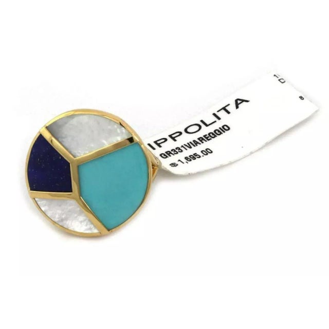 Ippolita Rock Candy Multi-Color Gems 18k Yellow Gold Round Ring - Size 7 For Sale - Image 4 of 6