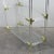 Contemporary Gold Metal, Glass and Methacrylate Shelving Unit, 1970s For Sale - Image 3 of 7