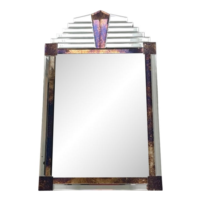 Large Vintage Art Deco Mirror For Sale