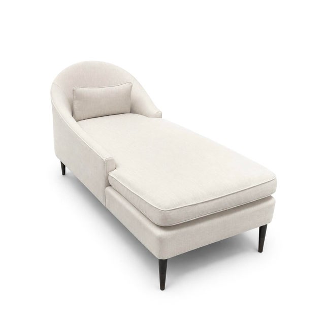 Contemporary Baker Furniture Serene Chaise by Kara Mann, Milling Road Collection, Laf, Perennials Upholstery For Sale - Image 3 of 8
