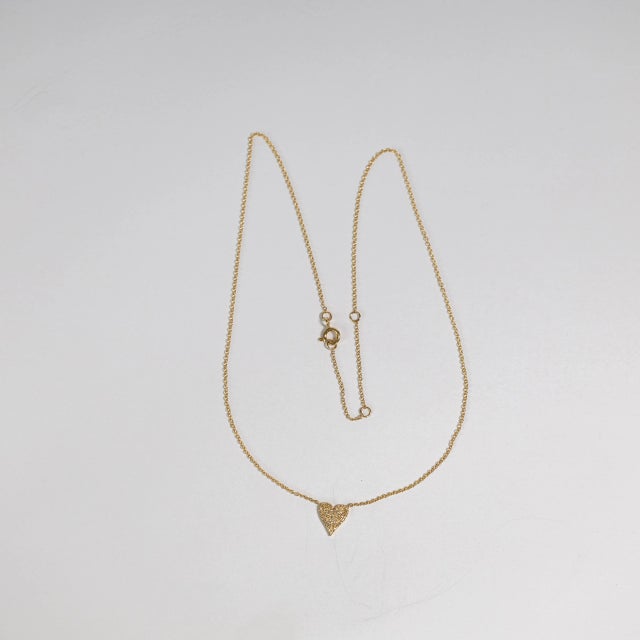 Gold Rocks With Soul Yellow Gold Baby Heart Necklace For Sale - Image 8 of 11