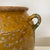 French Antique French Mustard Color Glazed Pottery Vase With Handles For Sale - Image 3 of 10