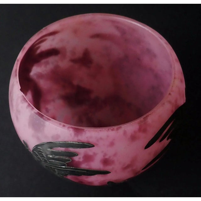 1920s Art Deco Silver Overlay Art Glass Vase For Sale In New York - Image 6 of 9