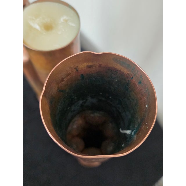 Copper Brutalist Copper Candle Holders by Thomas R. Markusen For Sale - Image 8 of 12