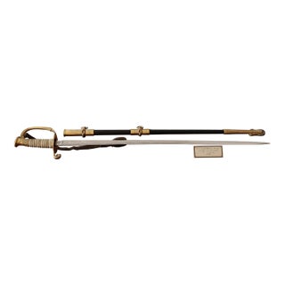 Gilded Mid-Century u.s. Navy Sword With Shagreen Grip For Sale