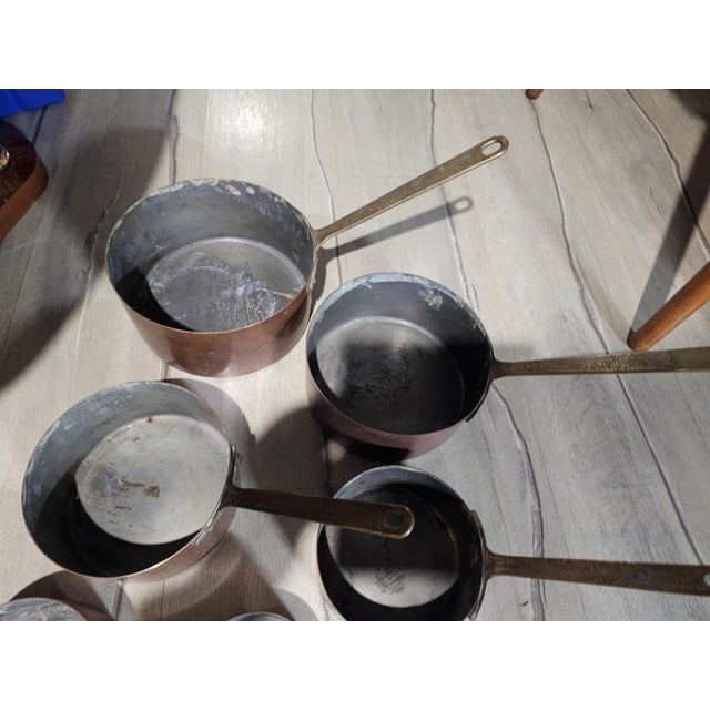 Vintage Copper Frying Pans, 1920s, Set of 7 For Sale - Image 4 of 10