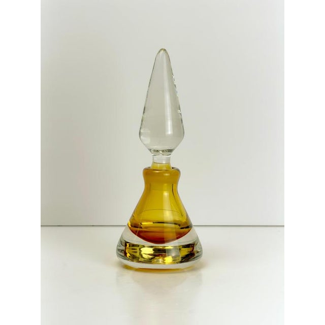 Murano Glass Perfume Bottle with Tall Crystal Stopper, 1960s For Sale - Image 9 of 10