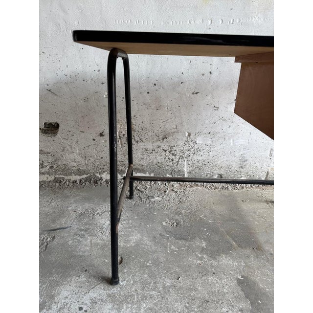 Mid-Century Modern Industrial Desk with Two Drawers, 1950s For Sale - Image 4 of 9
