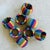 Late 20th-Century Vibrant & Chic Multi-Colored Woven Napkin Rings - Set of 8 For Sale - Image 12 of 18