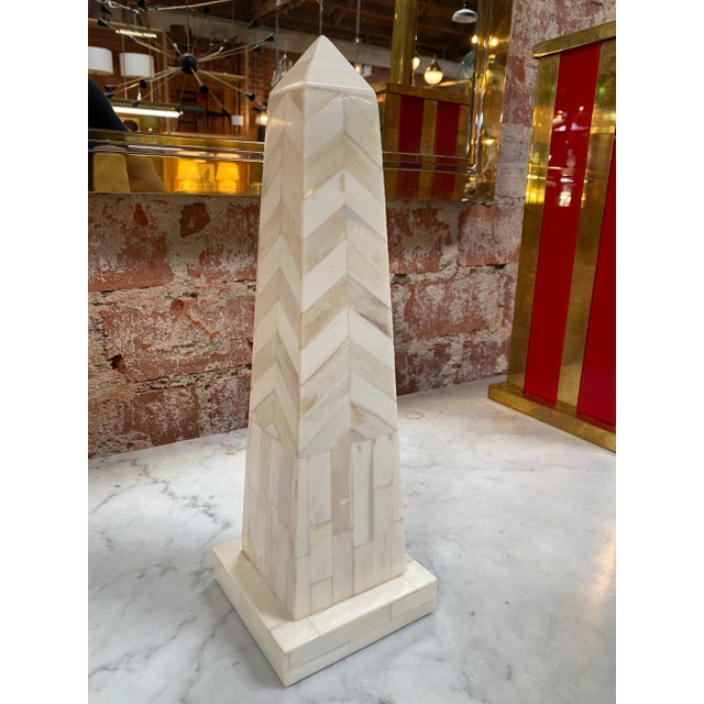 Wood 1970s Decorative Italian Wood Obelisk For Sale - Image 7 of 7