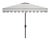 Vienna 7.5 Ft Square Crank Umbrella, Grey & White For Sale
