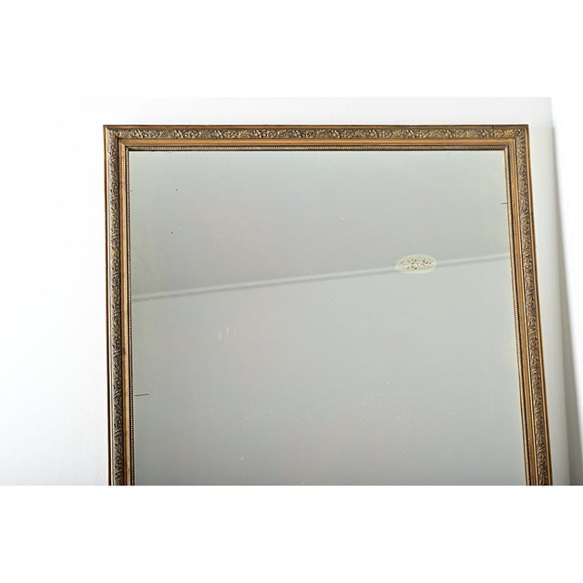 Wood French 19th Century Large Art Nouveau Gilt Mirror For Sale - Image 7 of 14